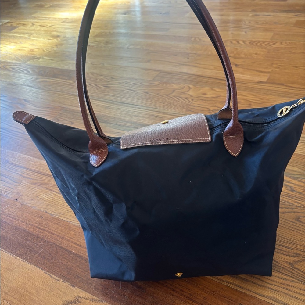 Large Longchamp Le Pliage Tote Bag Black - Picture 3 of 9